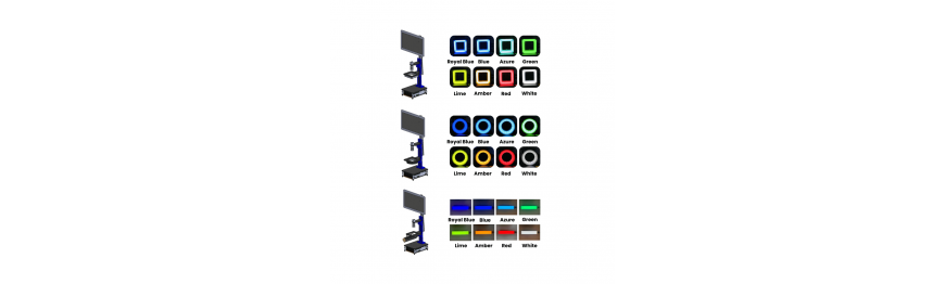 8-Wavelength: Diffused Square & Angular, Square Dome & Dome, Bar Light & Backlight